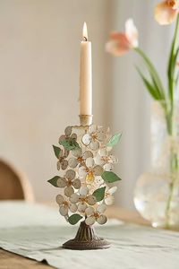 Nuevo Portavelas Metálico Creativo con Forma de Planta, Portavelas Retro de Hierro con Acabado Envejecido - Product Image 3