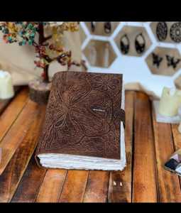 Vintage Handmade Embossed Leather Diary A5 Hardcover Thread Sewing Binding Gift <b>Journal</b> Tree <b>Life</b> Witchcraft Supplies Notebook - Product Image 1