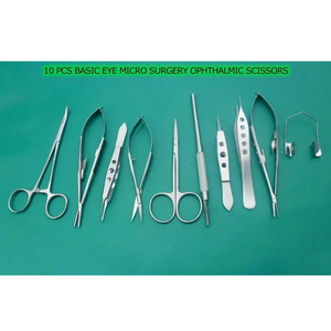10 ชิ้น กรรไกรตัดตาสำหรับการผ่าตัดขนาดเล็ก เครื่องมือผ่าตัด - Product Image 1