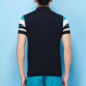 Camisa de Hombre Personalizada de Moda, Tejido de Punto, Color Sólido, Manga Corta, Alta Calidad, Casual, Transpirable, con Logotipo Bordado Personalizado - Product Image 6