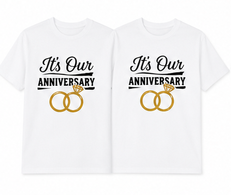 Nos t-shirts d'anniversaire pour couple