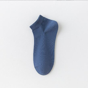 Chaussettes basses bicolores à bord contrastant pour hommes, doublures en polaire multicolores, extra durables, respirantes, en spandex - Product Image 2