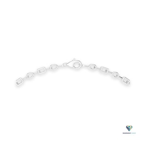 21.178 CT White Gold Emerald Cut Lab Grown Diamond Necklace in 14K Solid Gold, Multi-Shape Drop Statement Necklace for Weddings - Product Image 3