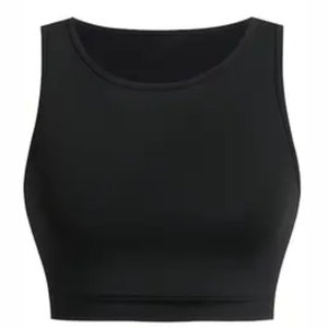 <b>Black</b> Yellow Color Blocking Yoga Set Crop <b>Top</b> High Waist Leggings Two Piece Seamless Spandex Polyester Workout Wear - Product Image 2