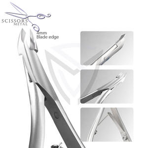 Cortacutículas de Acero Niquelado de Corte Extra Fino, Tijeras de Longitud Completa para Manicura de Uñas, Cuidado de las Uñas, Apertura de Mandíbula Ancha - Product Image 4