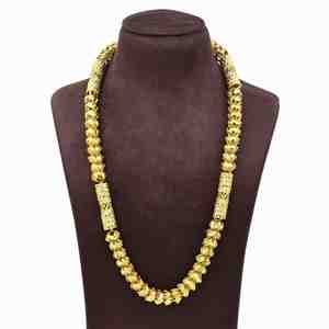 Colliers chaîne style Holo plaqués micro-or 14K 18K 24K en gros, bijoux chaîne pour hommes, chaîne de mode en laiton au design moderne - Product Image 2