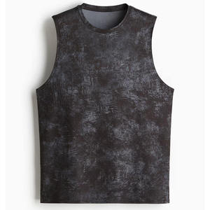 Custom Mens 100% Cotton Sporty Quick Dry Tank Tops Bulk Order Graphic Printed Festival Outfit Sleeveless Tops Summer Fashion - Product Image 3