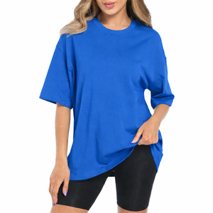 Camiseta Básica para Mujer, Lisa, de Algodón, Suave, Transpirable, Informal, de Verano, de Manga Corta, Cómoda, a la Moda - Product Image 1