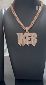 Colgante Personalizado con Nombre de Rapero, Estilo Hip Hop, con Incrustaciones de Moissanita, para Hombre y Mujer, Plata 925, Moissanita VVS - Product Image 4