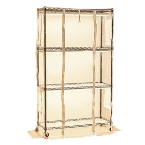 Pianta da serra interna alta 59 livelli a 4 piani con luci per coltivazione a spettro completo 180W copertura trasparente per Timer igrometro in metallo supporto per scaffale - Product Image 1