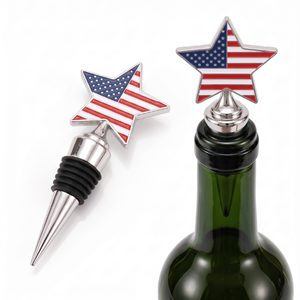 Bouchons de bouteille de vin avec logo personnalisé, accessoires de bar en métal avec anneaux en caoutchouc pour bars à vin, restaurants, hôtels - Product Image 2