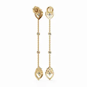 Pendientes de Diamantes Cultivados en Laboratorio Blushing Brilliance, Oro de 18K, 96 Piezas, Certificados por IGI, Joyería Moderna para Mujer - Product Image 4