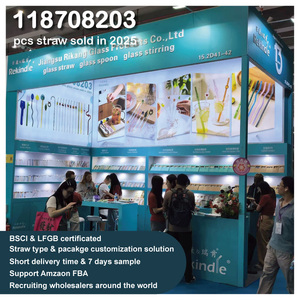 Pailles de différents styles, ensemble de pailles en verre personnalisées pouvant être combinées librement, emballage personnalisé avec logo, très demandé - Product Image 4