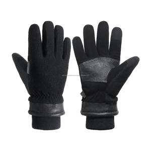 Guantes de piel de oveja para hombre, informales, para ciclismo al aire libre, protección cálida para pantalla táctil, protección UV400, ligeros, resistentes al desgaste deportivo - Product Image 4