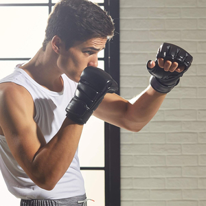 Service OEM, gants en cuir MMA pour grappling, kickboxing, sangles de poignet réglables, gants de combat personnalisés, protection UV - Product Image 4