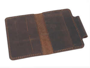 Housse de carnet et étui de protection pour journal en cuir véritable élégant et luxueux, anti-odeur, rechargeable, NBC-0036 - Product Image 3