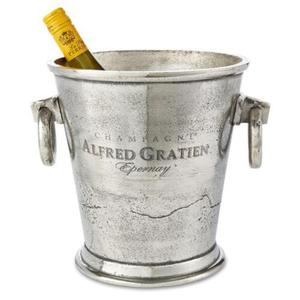 Seau à glace en acier inoxydable avec poignées en forme de tête de cerf, refroidisseur de boissons classique en métal argenté, seau à champagne et à vin étanche - Product Image 2