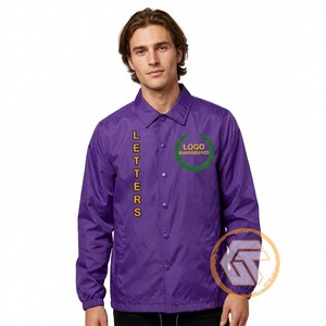 GREEK TREASURES Custom OEM Service Embroidered Greek Fraternity <b>Men's</b> Coating <b>Jacket</b>-Waterproof Quick Dry 100% Polyester - Product Image 4