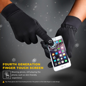 Mens And Womens Winter Gloves Touchscreen Windproof Thermal <b>Full</b> Finger Anti <b>Slip</b> Silicone Printing Palm Outdoor Sports Gloves - Product Image 3