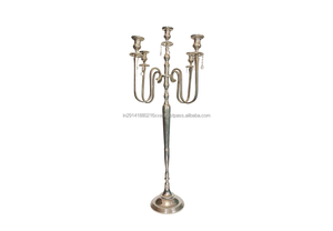 5-Arm Embossed Aluminum <b>Candlestick</b> Holder Handicraft Decor Heat Resistant for Home Wedding Birthday Valentine's Christmas - Product Image 3