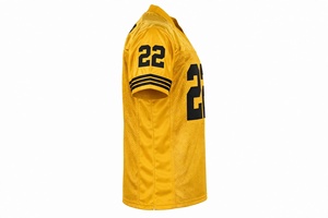 Jersey de Fútbol Americano Amarillo Personalizado 22 SHAGGY, Transpirable, con Nombre y Número del Jugador Cosidos, Cuello en V, Ropa Deportiva, Uniforme de Equipo - Product Image 4