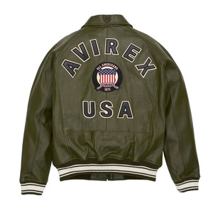Chaqueta Bomber de Cuero Clásica Avirex Personalizada de Primera Calidad, Chaqueta de Invierno para Hombre, Impermeable, Disponible en Todos los Colores - Product Image 2