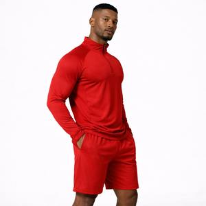 ชุดวอร์มออกกำลังกายผู้ชายสไตล์วินเทจพร้อมโลโก้สั่งทำพิเศษ เนื้อผ้าระบายอากาศ น้ำหนักเบา ชุดเสื้อและกางเกงขาสั้น ผู้ผลิตขายส่ง - Product Image 4