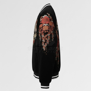 Custom Colors Winter Stand Front Long Lasting Fabric Embroidered Sukajan Jacket Eco-Friendly Breathable Comfortable Fit - Product Image 3