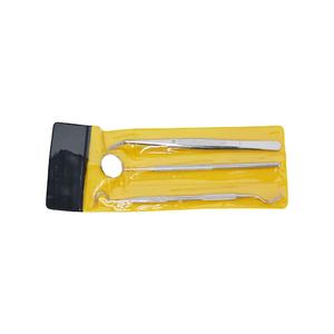 Kit d'examen dentaire en acier inoxydable pour usage professionnel : miroir de blanchiment dentaire, détartreur, pinces, instruments chirurgicaux de base - Product Image 1