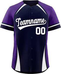 Camiseta de Béisbol Unisex de Alto Rendimiento, Personalizada, Transpirable, de Secado Rápido, Antibacteriana, Tallas Grandes, 100% Poliéster - Product Image 4