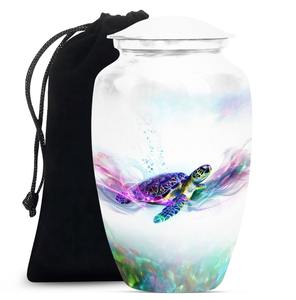 Urne colorée en forme de tortue pour cendres de crémation, urnes blanches pour cendres, souvenir commémoratif, décoration, hommage, rémembrance - Product Image 1