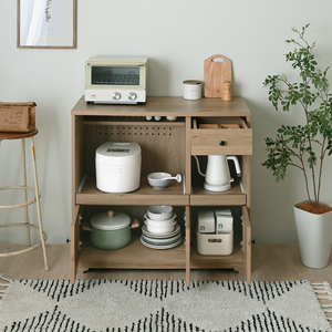 ตู้ข้างอเนกประสงค์ Anri Modern Luxury Sato MDF  รักษ์โลก  ปรับเปลี่ยนได้  พร้อมช่องเก็บของในครัว  ตู้โชว์อัจฉริยะสำหรับห้องนั่งเล่น - Product Image 2