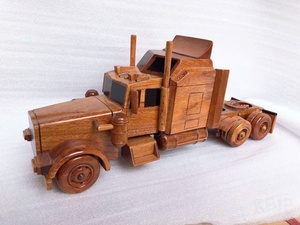 Dragonex Voiture en bois faite à la main, jouet éducatif Montessori vintage antique pour enfants de 2 à 4 ans, certifié EN71, unisexe - Product Image 5