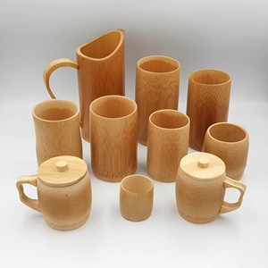 Tasse à thé en bambou naturel écologique, tasse à bière avec poignée, fabriquée à la main du Vietnam, prête à être importée - Product Image 2