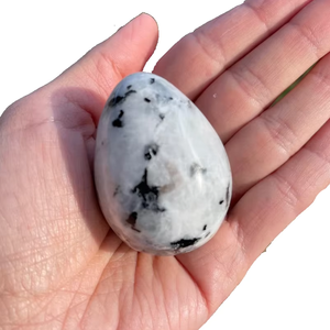 Œuf de Yoni en Pierre de Lune Arc-en-ciel Naturelle, Œuf de Jade Semi-Précieux pour la Protection Énergétique, Exercice Vaginal, Sculpté Feng Shui Direct - Product Image 4