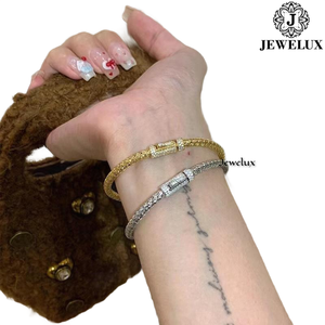 Bracelet tennis en moissanite plaqué or élégant de haute qualité, ajustable, en argent sterling 925, pour un usage quotidien, cadeau, meilleur prix - Product Image 3