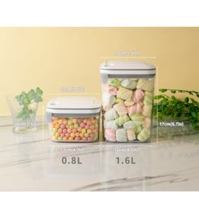 Stockage et conteneur d'aliments Nordic Tritan avec serrure à vide pour la cuisine Préservation d'articles divers souvenirs de collection - Product Image 3