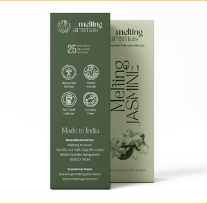 Bâtons d'encens MELTING JASMINE Ultra Premium Agarbatti, parfum naturel de jasmin, longue durée, pour la prière, la méditation, l'aromathérapie - Product Image 3