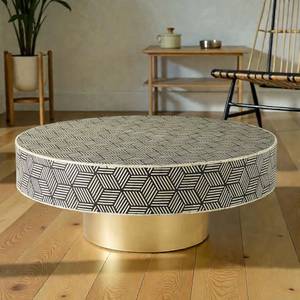 Luxury Bone Inlay Pedestal Stool - Product Image 6