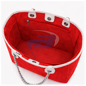 Delta |   Sigma |   Bolsa de Lona Roja Abierta y Resistente de la Hermandad Theta, con Correa de Cadena, Gran Capacidad, Alta Calidad, Bolsa de Moda DST - Product Image 3