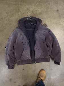 เสื้อฮู้ดซิปครอปทรงยูนิเซ็กซ์ Nesta Sports ผ้าเฟรนช์เทอร์รี่ ซิปคู่ ดีไซน์วินเทจฟอกสีแบบแอซิดวอช - Product Image 3