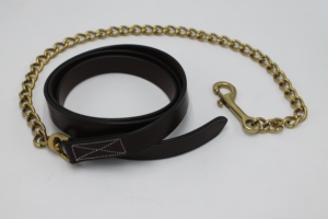 Premium Leather Horse Lead Rope Double Ended Lead Shank With Swivel <b>Snap</b> <b>Hooks</b> For Halter Training Use - Product Image 6