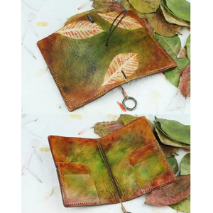 Cuaderno de Viaje de Cuero Genuino, Hecho a Mano, de Doble Capa, Estilo Vintage, Regalo para Parejas - Product Image 3
