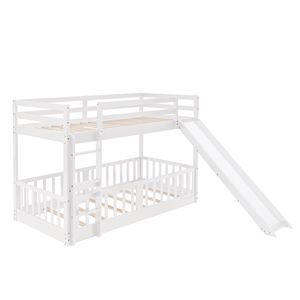 Letto a Castello Bianco con Scivolo e Scala per Bambini (Modello Vecchio SKU LP000009AAK) - Product Image 5