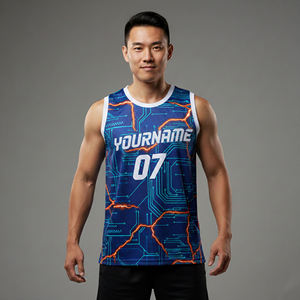 Camiseta de Baloncesto Unisex de Verano, Sublimada, Personalizada, de Alta Calidad OEM, Talla Grande, Transpirable, de Secado Rápido, con Protección UV, 100% Poliéster - Product Image 2