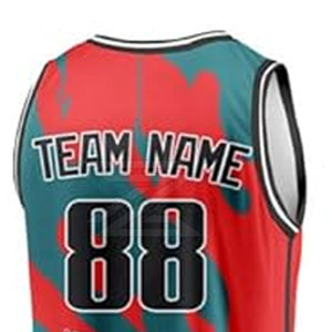 Maillot de basket-ball personnalisé pour hommes, haute qualité, 100% polyester, sans manches, col en V, tissu respirant à séchage rapide, service OEM, nom et numéro - Product Image 5