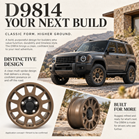 Jantes forgées 10 rayons à bloc plat 18-22 pouces 6x139.7 5x114.3 5x120 Bronze Satiné avec enjoliveur central en aluminium 6061-T6 pour Pick-up, Véhicules Tout-terrain et Jeep