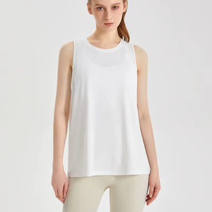 Débardeur tricoté personnalisé pour femme, col rond, sans manches, respirant, décontracté, longueur normale, couleur unie - Product Image 6