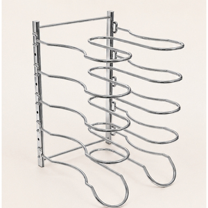 Pot and Pan Organizer <b>Rack</b> for <b>Kitchen</b> Cabinet Metal Cookware <b>Storage</b> Stand with Pot Lid Holder & Space-Saving Design - Product Image 5