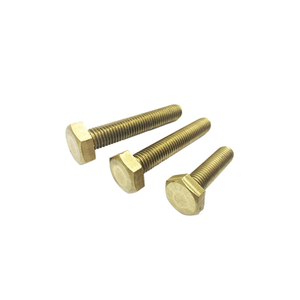 Boulon en laiton à tête hexagonale fileté pour équipement industriel, quincaillerie de plomberie et applications mécaniques - Product Image 2